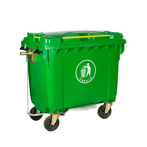 Municipal Plastic Trash <b>Bin</b> 1100L With <b>Wheels</b> For Outdoor Use - Product Image 3