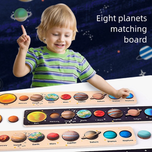 Giocattolo Educativo Nuovo Puzzle in Legno del Sistema Solare con Otto Pianeti, Gioco di Abbinamento - Product Image 3
