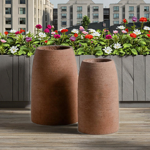 Vaso di <span class=keywords><strong>cemento</strong></span> dal Design <span class=keywords><strong>bianco</strong></span> di lusso moderno personalizzato al di fuori delle dimensioni succulente vaso fioriera diretta <span class=keywords><strong>in</strong></span> fabbrica vasi da fiori e <span class=keywords><strong>fioriere</strong></span> - Product Image 3