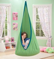 Fauteuil suspendu gonflable pour enfants, chaise balançoire en forme de coque avec coussin, pour jardin et maternelle, en plastique, pour l'extérieur