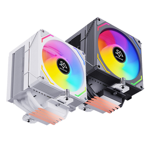 Ventilateur de refroidissement avec écran, 4 broches PWM, blanc, Snowman Cooler pour CPU, lot de 3 ventilateurs ARGB pour PC Intel, 120 mm - Product Image 1