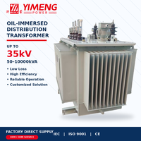 Transformateur de distribution triphasé immergé dans l'huile, norme IEC, 11 kV 33 kV, hermétique, à faible perte, pour alimentation électrique