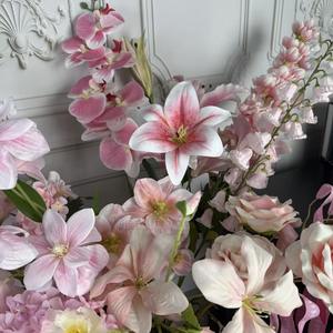 Flores Artificiales de Seda, Nueva <span class=keywords><strong>Serie</strong></span> Romántica Rosa, Accesorios de Decoración para Bodas, Techo, Hogar, Fotografía al Aire Libre, de Fábrica - Product Image 3