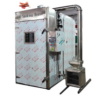 Séchoir à fumée industrielle de grande capacité 50 kg/fois pour poisson, biscuits, gâteaux, viande, équipement de fumage à chaud, fumoir à saucisses, four à fumée froide