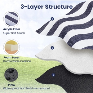Nguồn Bán Hàng Trực Tiếp Cực Fleece Không Thấm Nước Bãi Biển Ngoài Trời Dã Ngoại Gấp Chăn - Product Image 5