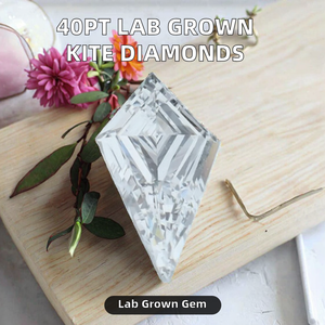 Diamante Gemver Personalizado de 40 Puntas, Cultivado en Laboratorio, Color Blanco E, Forma de Cometa, Claridad VS1, Corte Excelente, para Joyería - Product Image 2