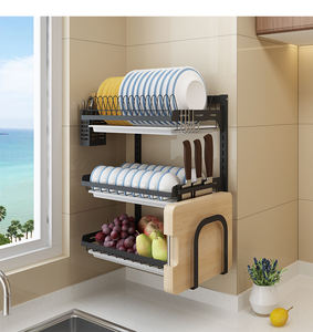 Organizador <span class=keywords><strong>de</strong></span> cocina <span class=keywords><strong>de</strong></span> montaje en pared <span class=keywords><strong>de</strong></span> acero inoxidable, soporte <span class=keywords><strong>de</strong></span> almacenamiento para <span class=keywords><strong>cubiertos</strong></span>, <span class=keywords><strong>escurridor</strong></span> <span class=keywords><strong>de</strong></span> platos, estante <span class=keywords><strong>de</strong></span> secado <span class=keywords><strong>de</strong></span> Metal seguro para alimentos - Product Image 4