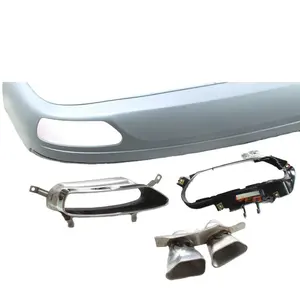 High quality car bumper W12 style racing body kit D4 rear diffuser for Audi A8 2011 2012 2013 2014