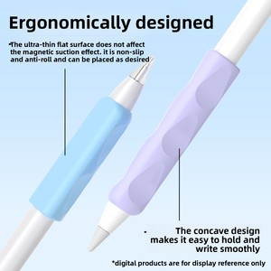 ปลอกซิลิโคนบาง 0.3 มม. สำหรับ <span class=keywords><strong>Apple</strong></span> <span class=keywords><strong>Pencil</strong></span> ทุกยุค สำหรับ Huawei M-<span class=keywords><strong>Pencil</strong></span> รูปทรงสามเหลี่ยม ป้องกันความเมื่อยล้า จับถนัดมือ - Product Image 2