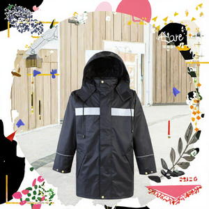 Poncho imperméable haute visibilité en tissu de sécurité avec coutures soudées en polyester pour femmes et hommes, vêtements de pluie foncés - Product Image 3