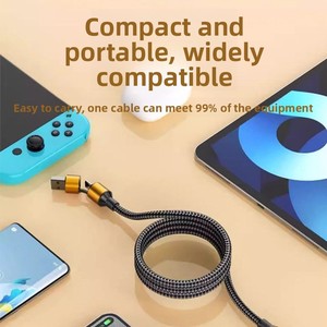 สายชาร์จเร็ว 4 in 1 กำลังไฟ 120W ผ่านการรับรองจากผู้ผลิต สาย <span class=keywords><strong>USB</strong></span> 2.0 แบบ 4-in-1 - Product Image 4