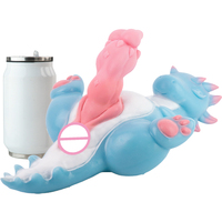 GEEBA Fantasy Masturbator Sex Toy pour hommes, 2 en 1 Pocket Pussy Animal Doll Vaginal avec Dragon Knot Dildo Masturbateur masculin