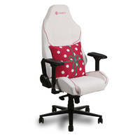 Chaise de jeu d'ordinateur pivotante inclinable blanche de style doux ergonomique confortable de haute qualité