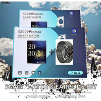 Montre connectée Android sans fil S2000promax avec écouteurs TWS Série 10, coffret cadeau S2000 Pro Max sans fil S2000promax pour hommes