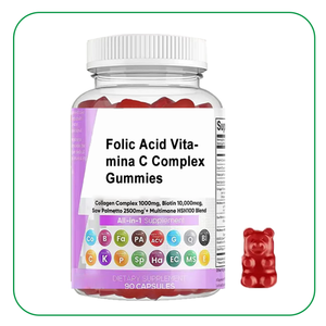 OEM Acid <span class=keywords><strong>Vitamina</strong></span> C <span class=keywords><strong>Complex</strong></span> Gummies suplemen asam folat ekstrak Vitamin <span class=keywords><strong>B</strong></span> Gummy - Product Image 1