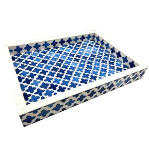 Plateau de service élégant fait main de haute qualité en incrustation d'os avec motif floral pour recevoir à la maison de luxe au prix le plus bas - Product Image 5