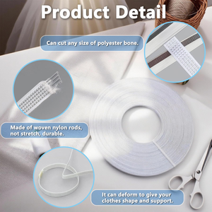 Venta al por mayor de varillas de poliéster tejidas de 4mm, 6mm, 8mm, 10mm, 12mm, 15mm para vestidos de novia - Product Image 6