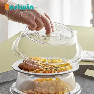כיסוי צלחת כיפת צלחת מסעדה מפלסטיק שקוף מפוליקרבונט לאוכל - Product Image 5