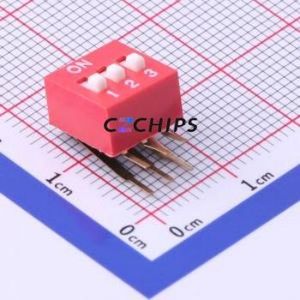 TM-03 DIP Switch Through hole Component (THT) Switch ( Number of Switch Sections: 3 )( Lead Spacing: 2.54mm ) - Product Image 1
