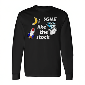 J'aime le t-shirt à manches longues Stock Rocket To Moon GME Hold Diamonds In Hand - Product Image 2