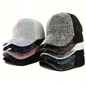 Casquettes de baseball tendance en gros avec strass pour filles – Vente chaude - Product Image 1