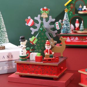 Nouvelle boîte à musique de Noël, cadeau de Noël, carrousel, ornement de bureau en bois, décoration, fabriqué en Chine - Product Image 3