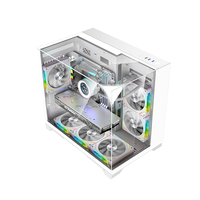Boîtier de jeu MATX personnalisé AntarcChill ODM OEM, boîtier d'ordinateur de tour moyenne en verre trempé, verre trempé sur trois côtés, boîtier PC ITX