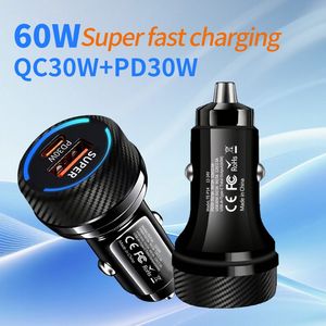 ที่ชาร์จในรถยนต์แบบเร็วพิเศษ QC3.0 PD30W A+C อะแดปเตอร์จ่ายไฟ 60W สำหรับ iPhone, Huawei และ Samsung - Product Image 6