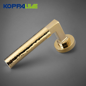 Koppalive hiện đại PVD vàng brass cửa xử lý nội thất leverset búa đoạn riêng tư lever với <span class=keywords><strong>Rosette</strong></span> cho cải thiện nhà - Product Image 2