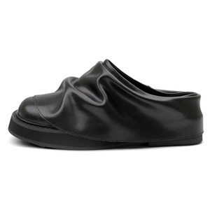 Nouveautés – Mules et sabots décontractés unisexes en cuir véritable noir à semelle épaisse pour femmes et hommes - Product Image 6