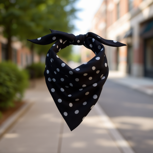 Bufanda triangular Fulare de 135x60cm con lunares, pañuelo multifuncional para mujer, accesorio de moda para todas las estaciones - Product Image 2