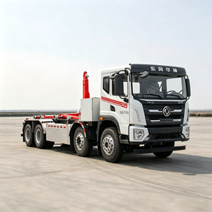 รถบรรทุกติดเครนยกขยะ Dongfeng Huashen 8x4 สำหรับงานหนัก รถบรรทุกติดเครนยกตู้คอนเทนเนอร์ รถเก็บขยะสำหรับเทศบาล - Product Image 5