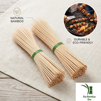 Bâtonnets en bambou biodégradables, taille personnalisée 12 15 18 20 25 30 35 40 cm, brochettes en bambou écologiques