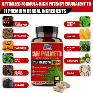 Cápsulas de Saw Palmetto Personalizadas OEM, Bloqueador de DHT, Salud Prostática, Suplemento Dietético Masculino, Crecimiento del Cabello para Hombres y Mujeres - Product Image 3