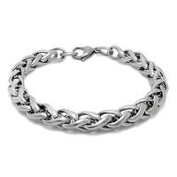 Bracelet carré en acier titane pour femme, bijou Simple en acier inoxydable, os de Dragon, ne se décolore pas, 8mm