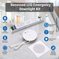 3W Hochleistungs-LED-Einbauleuchte mit 3 Stunden Betriebsdauer Kaltweiß Kunststoff Deckeneinbau Selbsttest-Option Verfügbar