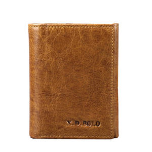 Portefeuille en cuir pour hommes, joker <span class=keywords><strong>Amazon</strong></span> Offre Spéciale, logo personnalisé minimaliste, de luxe, tripliable - Product Image 1