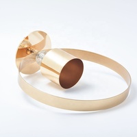 Support de couronne circulaire en métal doré en gros, support floral personnalisable, support de fleurs en métal multicolore, centre de table de mariage