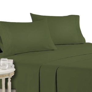 Tela de microfibra de poliéster canadiense, Sábana bajera ajustada de tamaño king, ropa de cama sólida, juego de sábanas para hotel, fabricante de calidad de lujo - Product Image 1