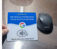Carte de visite intelligente NFC personnalisée en acrylique pour avis Google – Présentoir de comptoir