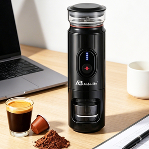 <span class=keywords><strong>Cafetera</strong></span> Espresso Portátil Anbo, 18 Bares de Presión, Acero Inoxidable, Control Manual, <span class=keywords><strong>Molinillo</strong></span> Ajustable, Autolimpieza, Enchufe EU/US - Product Image 4