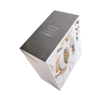 Boîte cadeau en papier personnalisée, élégante, durable et réutilisable pour un ensemble de matériel de cuisson en céramique, carton d'emballage pliable blanc
