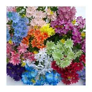 25 Golden Chrysanthemums Photography Landscaping Silk Flowers Home Vases Decorations And Artificial Flowers