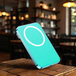 شاحن بطارية صغير متنقل لاسلكي مغناطيسي بسعة 5000 مللي أمبير، بنك طاقة ومحطة شحن لهواتف آيفون المحمولة - Product Image 2