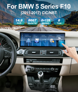 Navihua Écran tactile 3K de 14,9 pouces Lecteur multimédia stéréo de voiture Android 14 Navigation GPS pour BMW <span class=keywords><strong>CICl</strong></span> NBT/ EVO Série 5 2011-2017 - Product Image 3