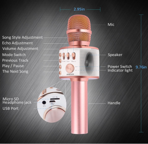 स्मार्ट फोन हाथ में <span class=keywords><strong>Mic</strong></span> वायरलेस कराओके माइक्रोफोन संगीत स्पीकर पोर्टेबल माइक्रोफोन एमआईसी समर्थन गायन एक साथ - Product Image 4