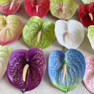 Chất Lượng Cao Nhân Tạo Đám Cưới Trang Trí Bất Cảm Ứng PU Hoa Dài Thân Cây <span class=keywords><strong>Anthurium</strong></span> Cho Bảng Trung Tâm Trang Trí Đám Cưới - Product Image 3