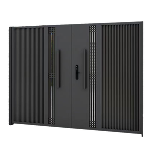 Porte <span class=keywords><strong>de</strong></span> <span class=keywords><strong>garage</strong></span> coulissante et pliante en alliage d'aluminium pour villa, design traditionnel, garantie 5 ans, assistance technique en ligne, complète - Product Image 1