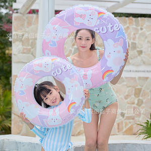 Flotador Inflable de Dibujos Animados para Niños, Anillo de Natación para Piscina y Parque Acuático, Flotador Axilar Redondo de PVC de 0.20mm - Product Image 2