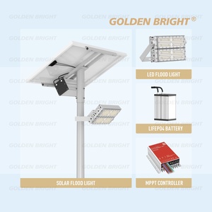 ไฟสปอร์ตไลท์โซลาร์เซลล์กันน้ำ IP65 รุ่นโกลเด้นไบรท์ ความสว่างสูง 200lm/W ตัวเรือนอะลูมิเนียมหล่อขึ้นรูป สำหรับสนามกีฬาและพื้นที่กลางแจ้ง - Product Image 2